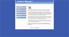 Desktop Screenshot of impedancemismatch.com